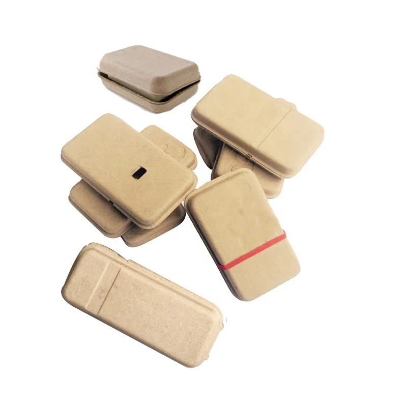 
Eco friendly biodegradable pulp box custom recycled paper box Paper Soap Box 