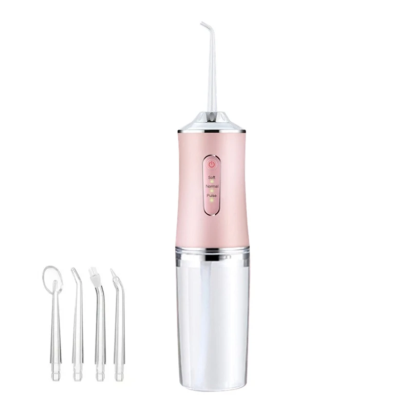 Multifunctional cleaning brush 220ml portable electric oral irrigator water flosser  0.6mm fine water flow portable oral irrigat