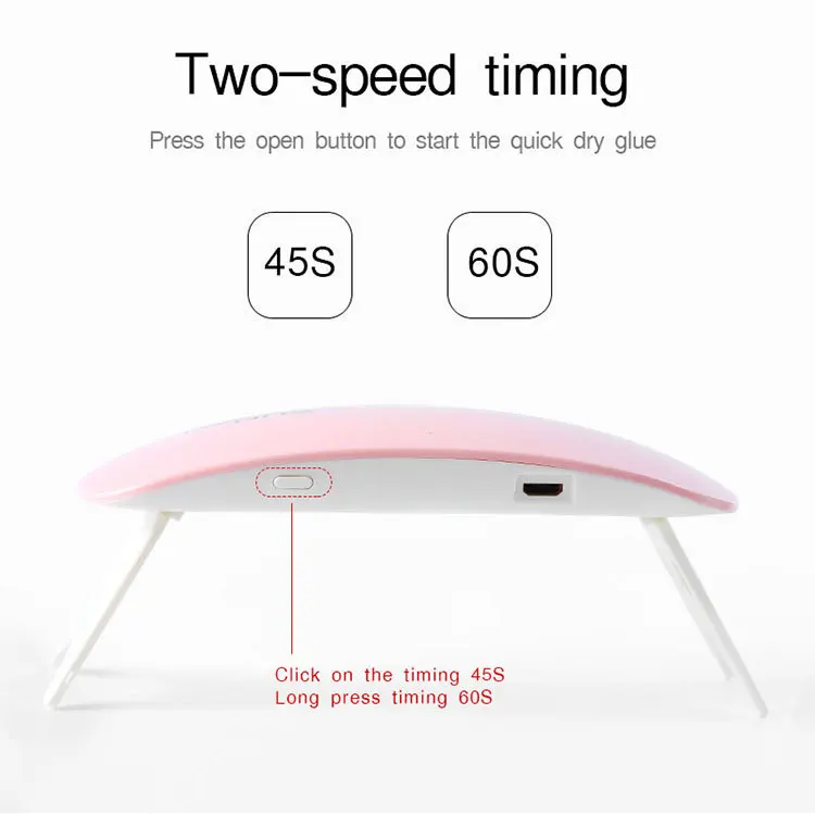 Manicure Mouse Lamp Mini Phototherapy Machine Nail Polish Nail Polish Dryer LED Portable uv led nail lamp