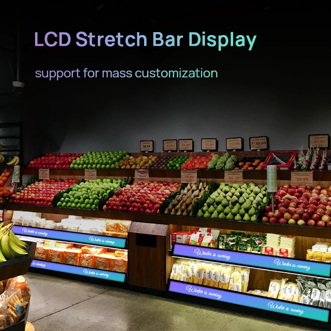 OMD OEM Android 12.1inch Indoor LCD Transparent Display Digital Shelf Edge Ultra Thin Advertising Touch Screen LCD display