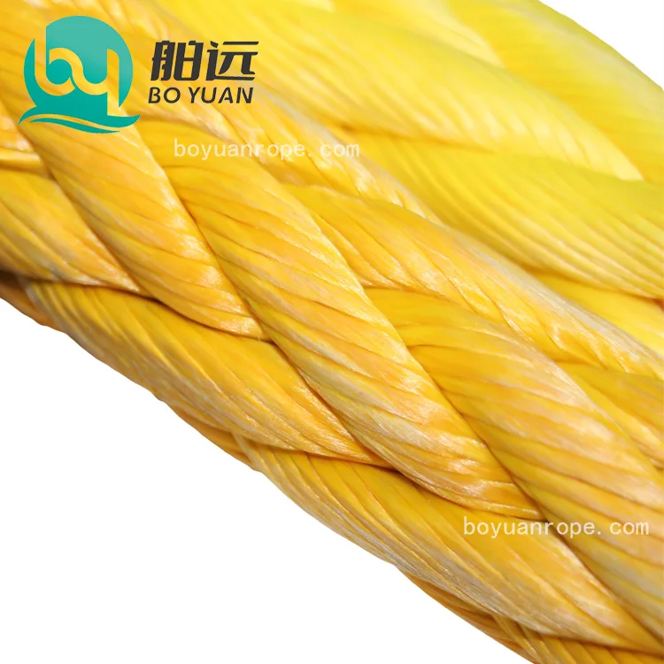 Высококачественный 12 нитей 6-80 мм оранжевый желтый UHMWPE веревка Uhmwpe Плетеный Синтетический канат швартовный