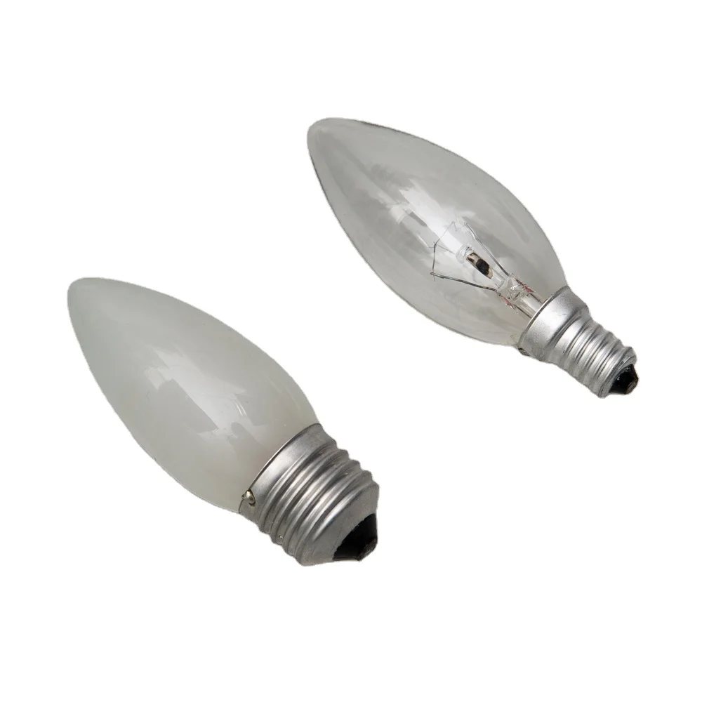 C35 40W e14 b22 candle incandescent bulb