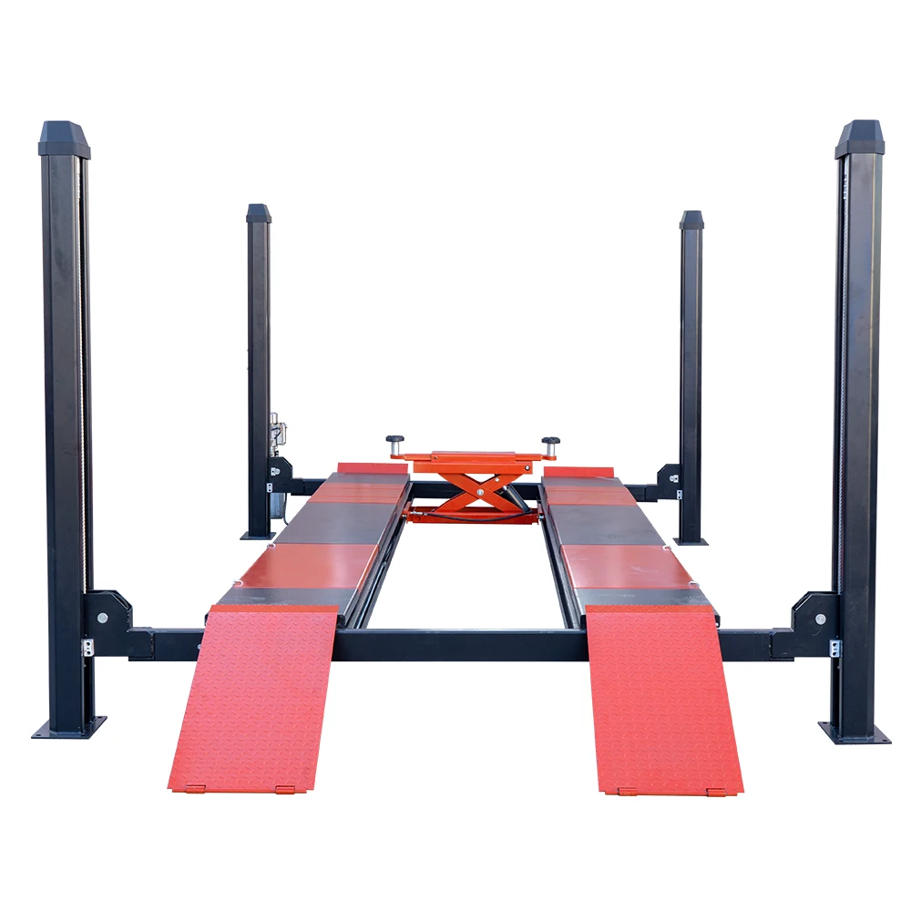 TFAUTENF 5 tons four post car lift hydraulic 5000kg 4 posts lifts for workshop use auto lifter work with 3d wheel aligner