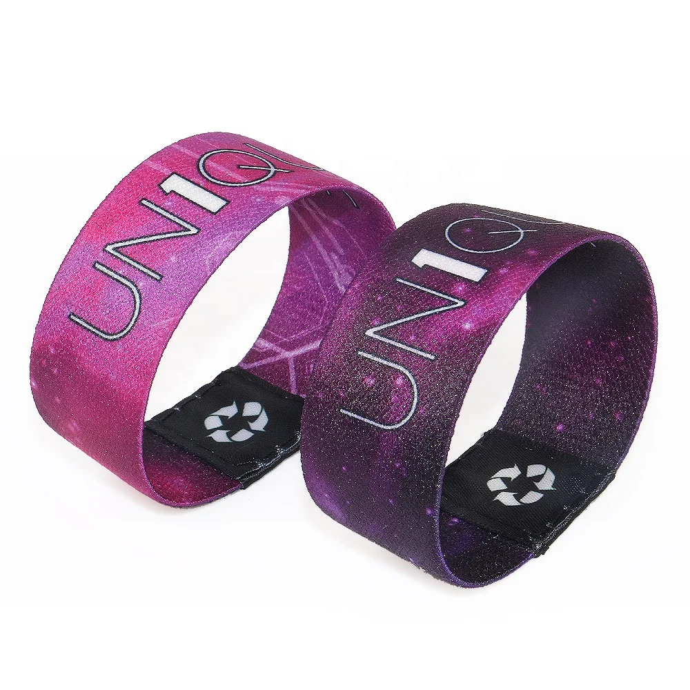 
2021 customize logo EXPO fabric bracelet elastic wristband for promotional 