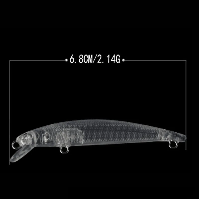 Unpainted Minnow Fishing Lures 8.6cm 2.1g Floating Minnow Blank Hardbaits Unpainted Fishing Baits