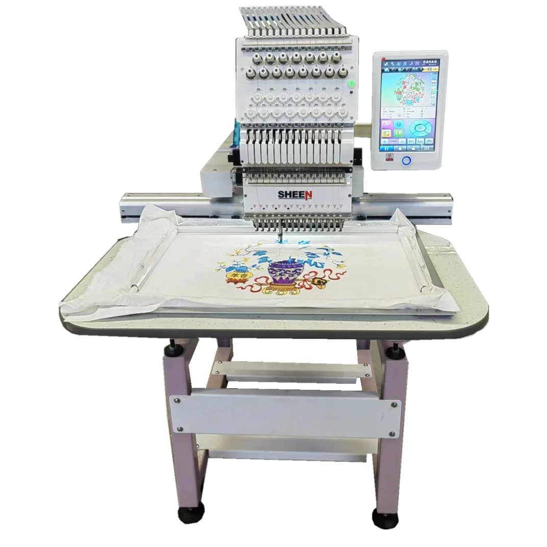 Компьютеризированная вышивальная машина одноголовочная компактная промышленная портативная высокопроизводительная машина для домашнего использования