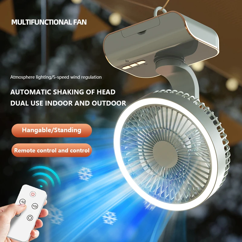 Amazon Phone Holder 120 Degrees automatic Head Shake Remote Control Multi-functional fan  for office