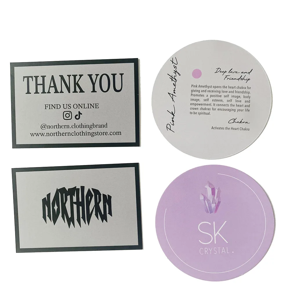 Double Sides Small Business Full Color Printing Art Paper Custom Design Greeting Business Post Cards Thank You Cards