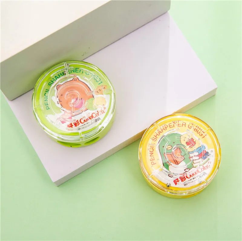 
Portable stationery plastic pencil sharpener, labyrinth shaped cute stationery student pencil sharpener 
