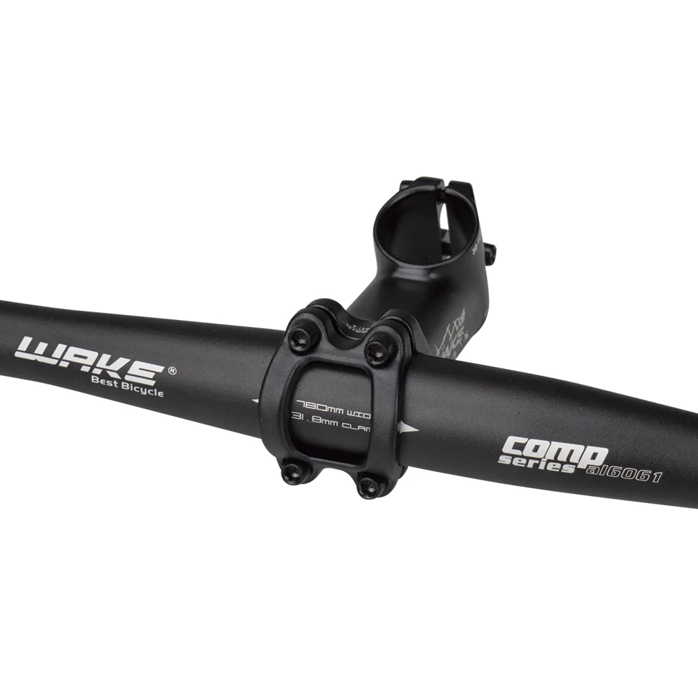 WAKE 31.8mm*780mm Mountain Bike Road Bike Handlebar Aluminum Alloy Flat Bar Riser Bar  Bike Handlebar Accessories