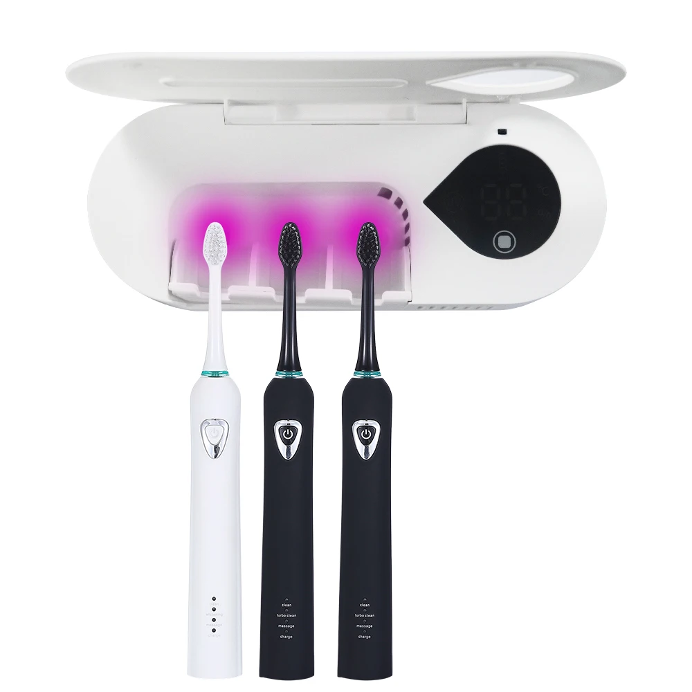 2021 Disinfection 99.99% Dental Oral Care Wall Mounted Toothbrush Holder Intelligent UV Portable Electric Toothbrush Sterilizer