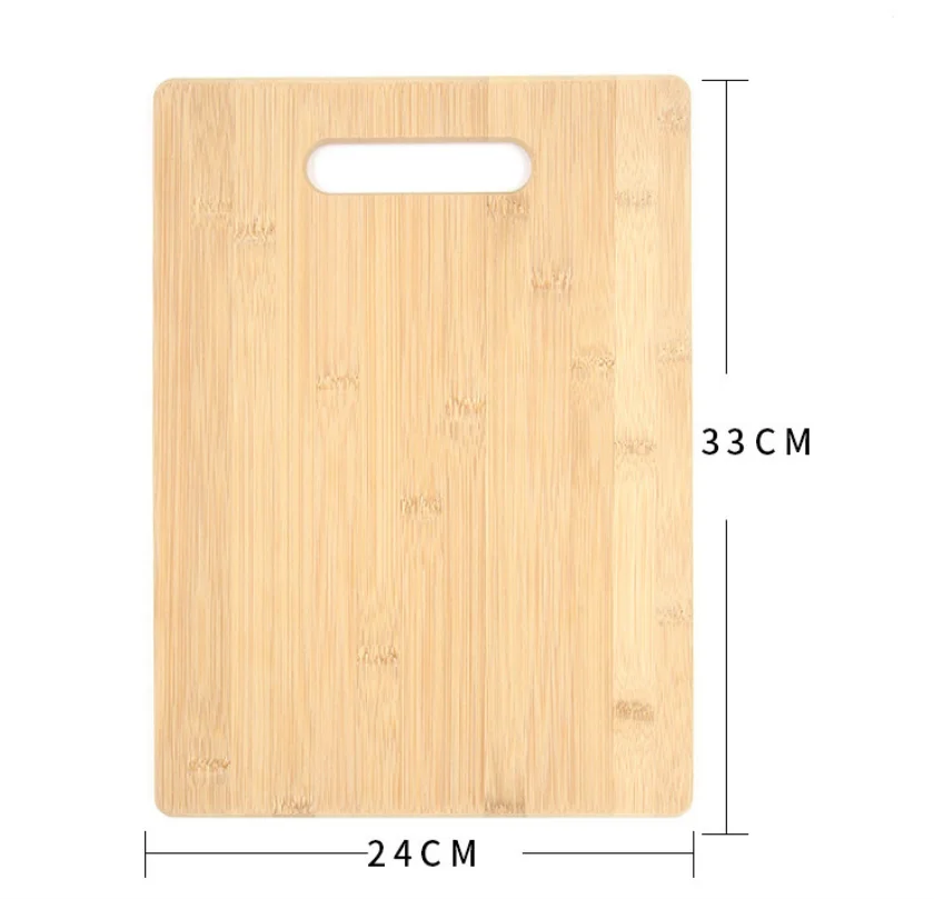 Прямоугольная квадратная бамбуковая разделочная доска с набором ручек