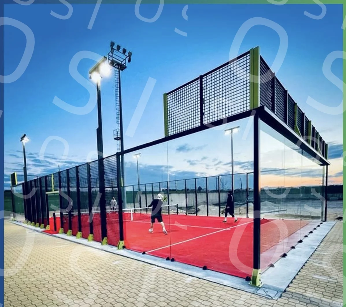 Osi 4mm thickness Q235 Tube Paddle Court Padel Tennis Net Permanent Padel Court