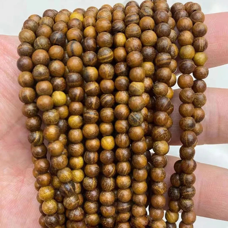 Wholesale 4/6/8/10/12mm round natural Sandalwood beads loose Rosewood beads for DIY jewelry bracelets mala necklaces making