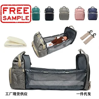 
FREE SAMPLE wholesale custom large mom mother diaper bag mummy travel stroller changing baby nappy bag baby diaper bag backpack 