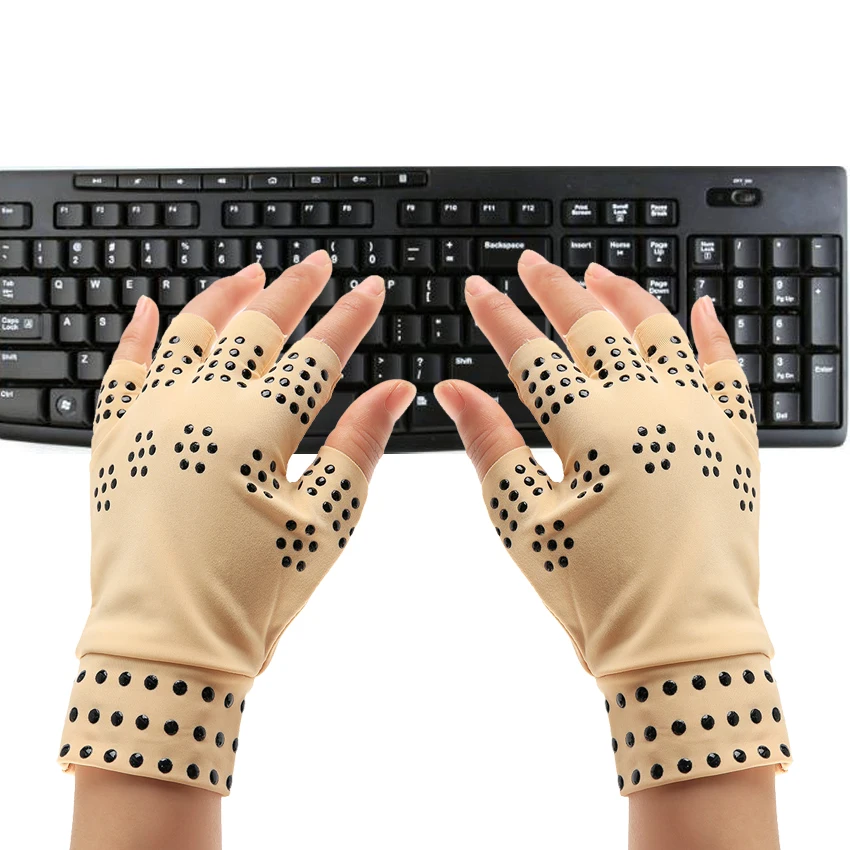 Half Finger Magnetic Anti Arthritis Rheumatoid Health Compression Therapy Gloves Joint Pain Relief Men Women Safe Wrist HA01862