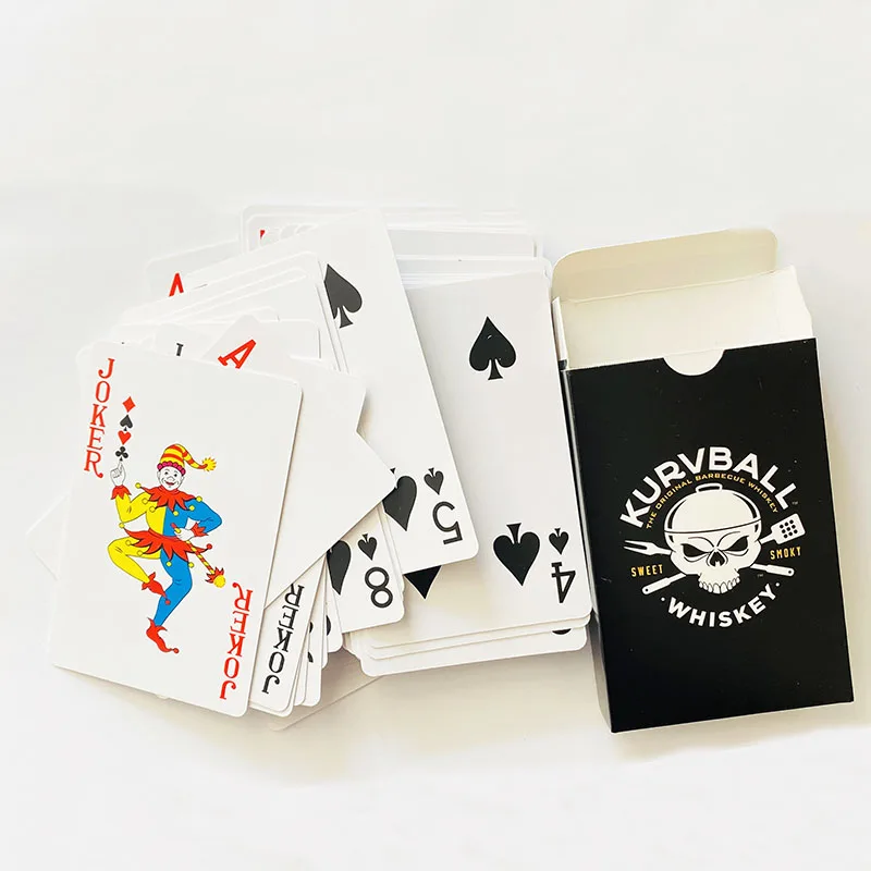Cheap Shipping Tuck Box Poker Size Good Printing Flash Card Game Custom Logo Playing Card