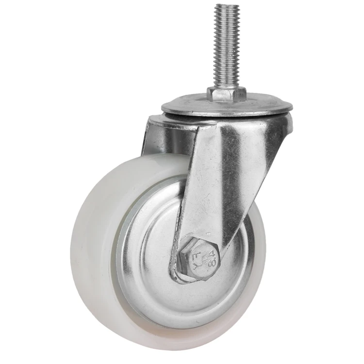 5 дюймов резьба штока шарнирного соединения резиновые Кастер с тормозом