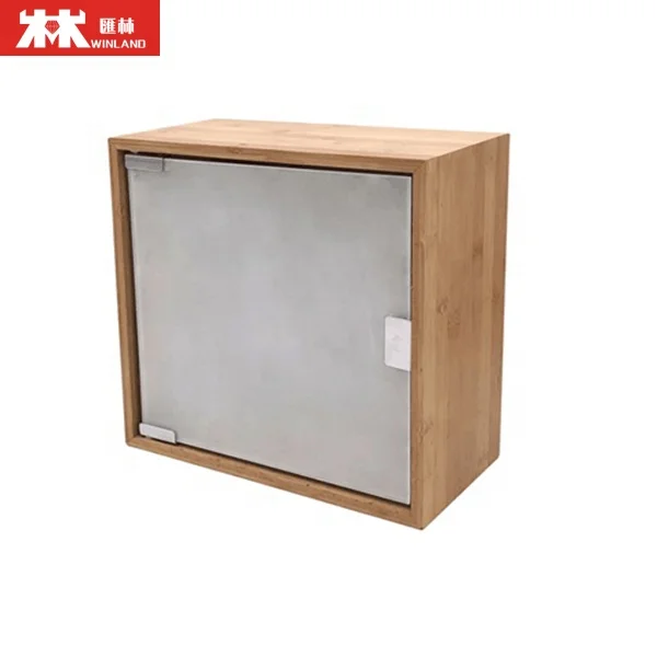 HOT-Sale Bamboo Medicine Cabinet Wall Mounted Medicine Box For Home Hospital School