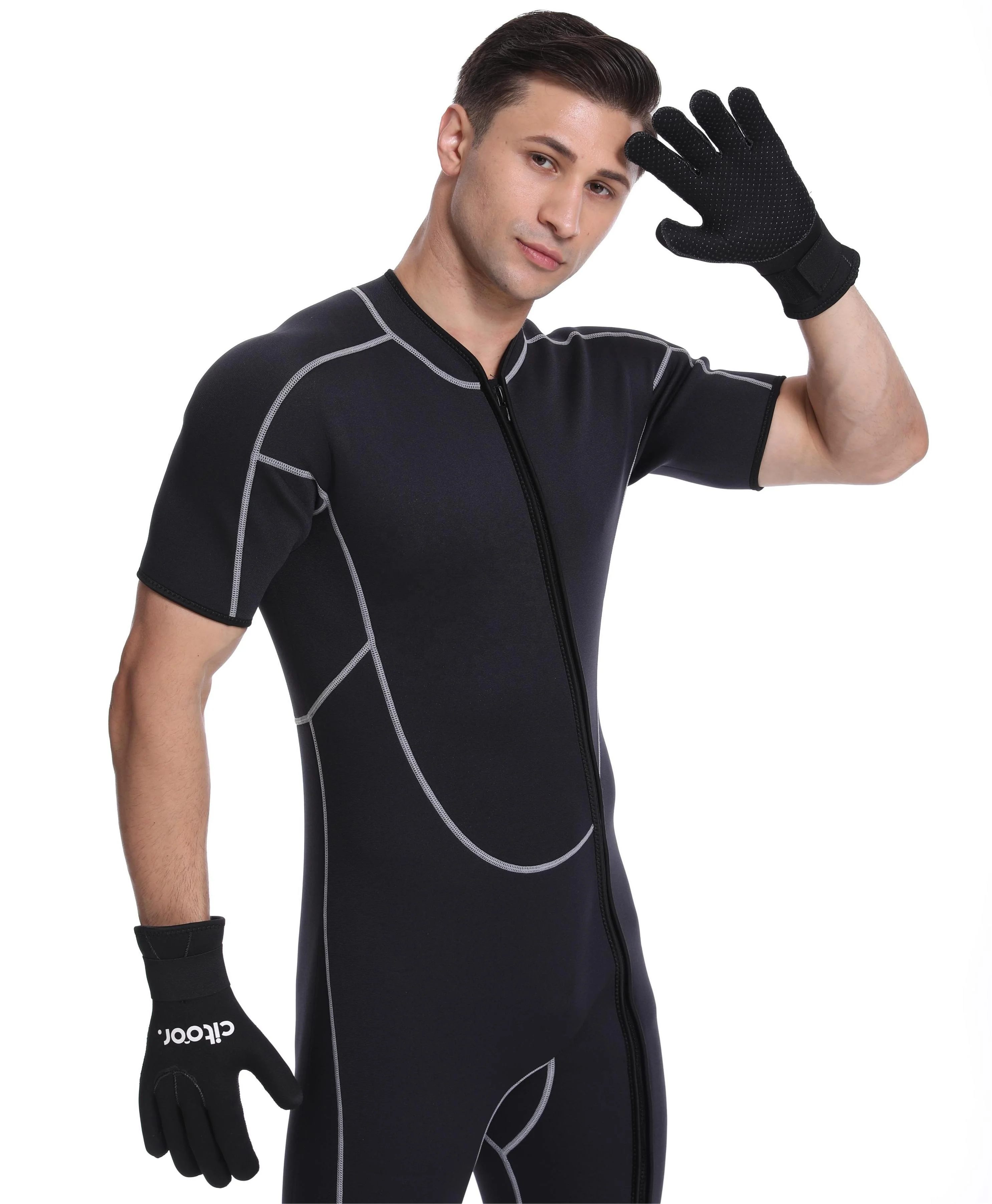 Factory custom 3mm 5mm Neoprene Diving Gloves Waterproof Anti Slip Flexible 5 Finger Scuba Swimming Diving Gloves