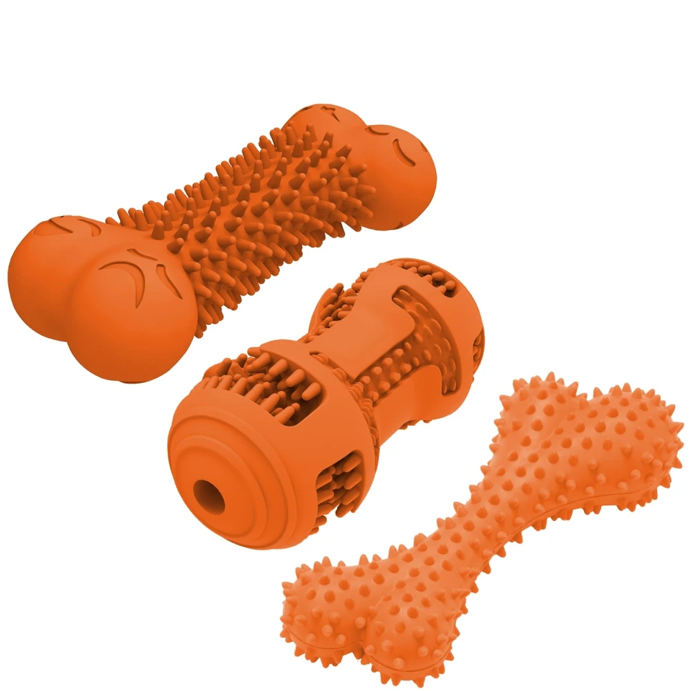 Dog Chew Toy Bone Durable Dog Toys Teeth Cleaning Rubber Juguetes Para Mascotas Toothbrush Stick PET Toys