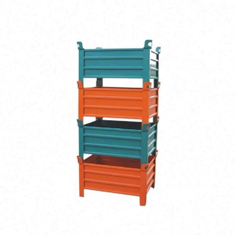 heavy duty industrial heavy steel pallet box metal welding steel gitterbox with high quality