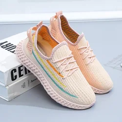 Ms. knit breathable canvas shoes sepatu stroll  wholesale elderly mother casual stock shoes