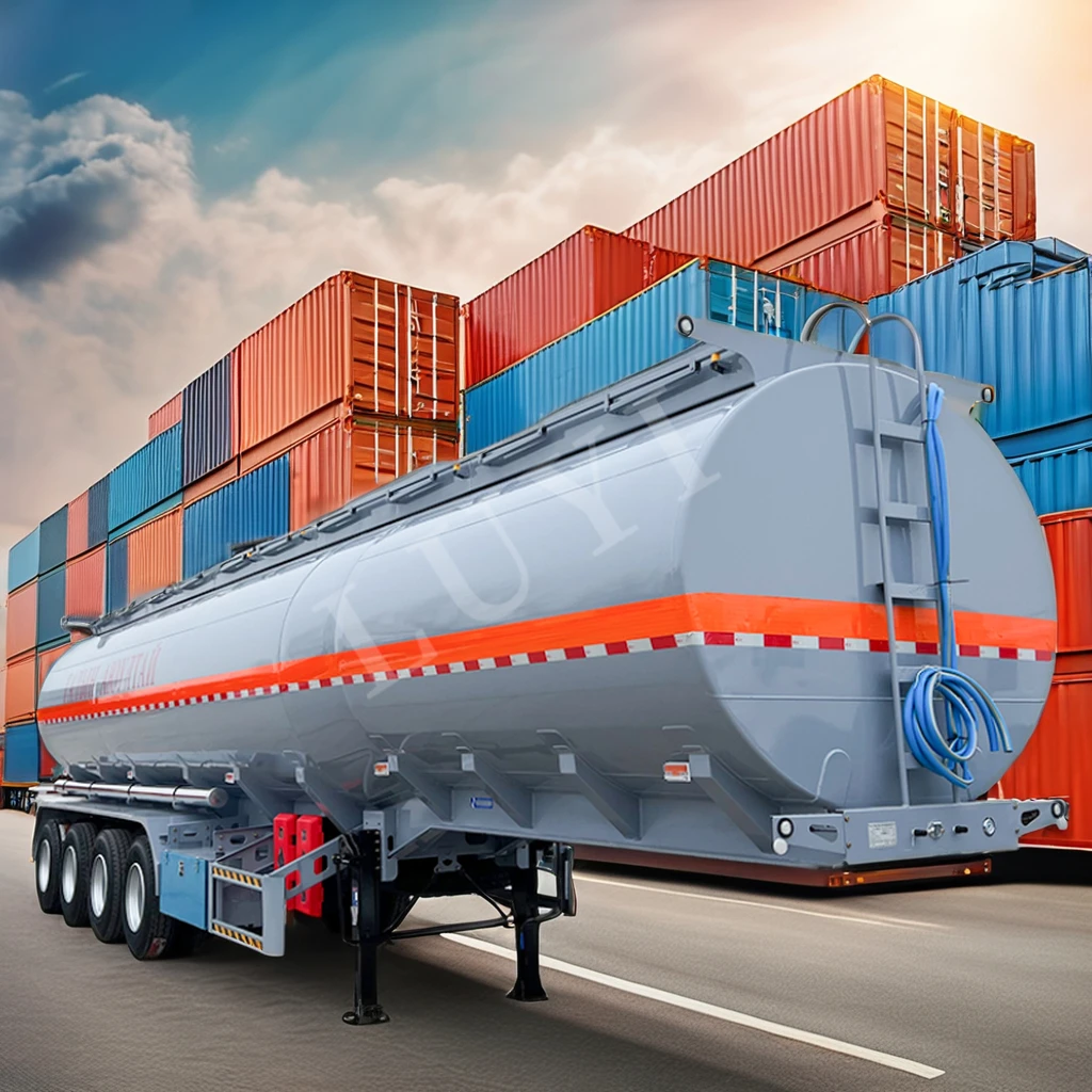 FAFY3-Axle Stainless Steel Water/Fuel Transport Tanker 40000-50000L Capacity Semi-Trailer Truck