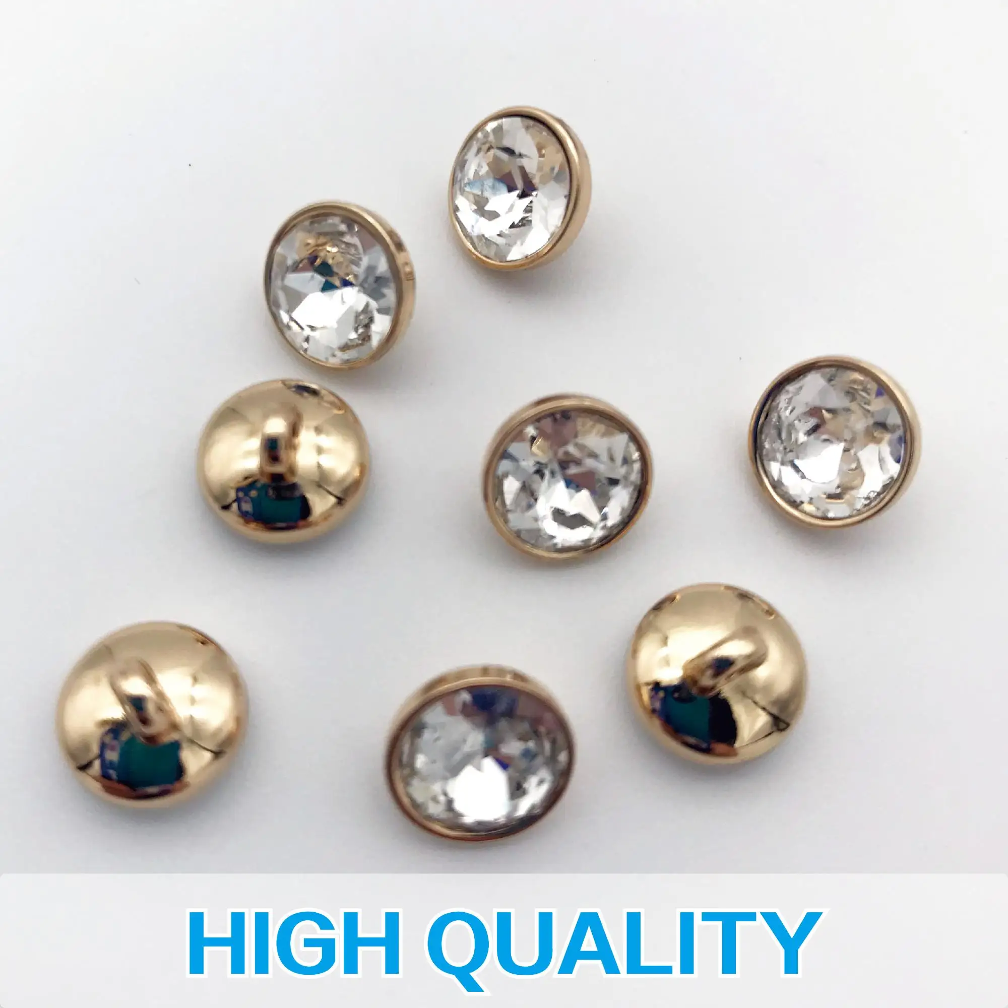 11.3mm Diamond shape rhinestone buttons with  setting for garments