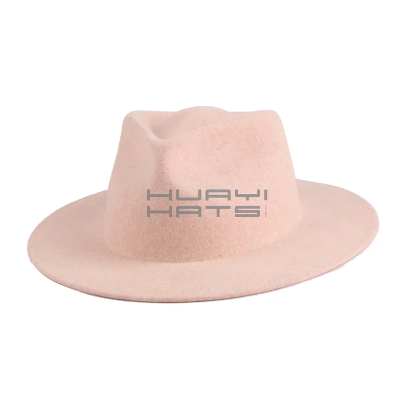 Huayihats Manufacturer Customized Prue Wool Felt Fedora Hats For Men