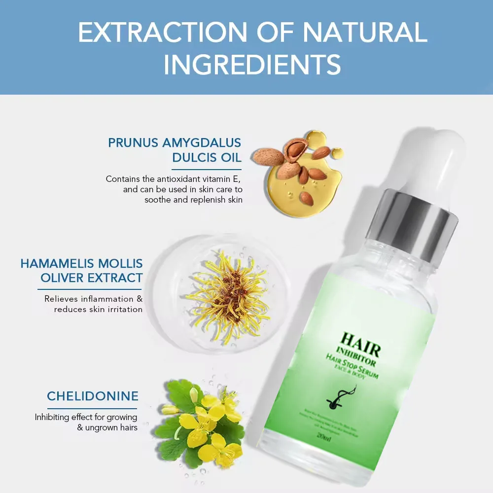 Wholesale Treatment Serum Remover Inhibitors Stopping Hair Growth Serum Hair Removal Repair Moisturizing Liquid