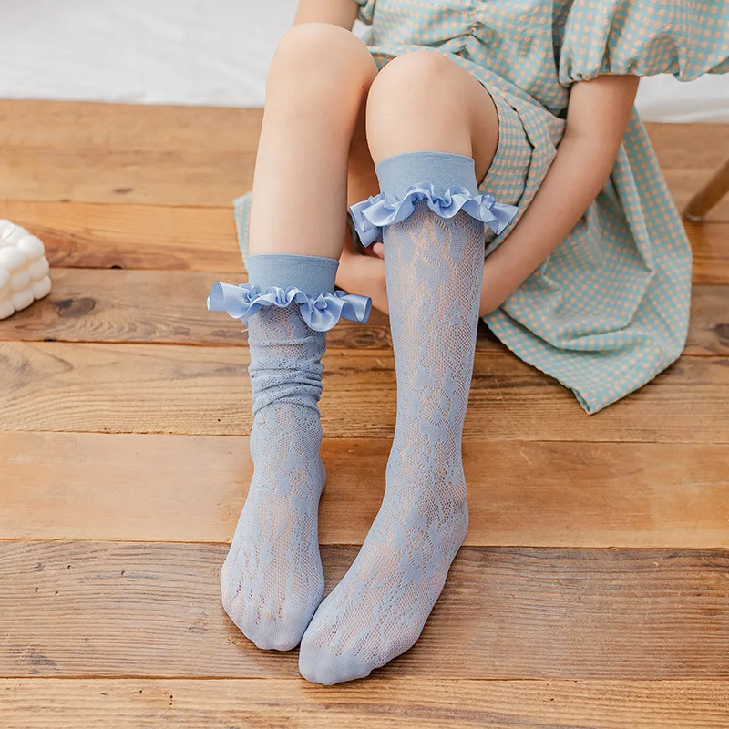 2021 Summer Toddler Rose Lace Ruffle Socks Mixed Colors 3-8 years