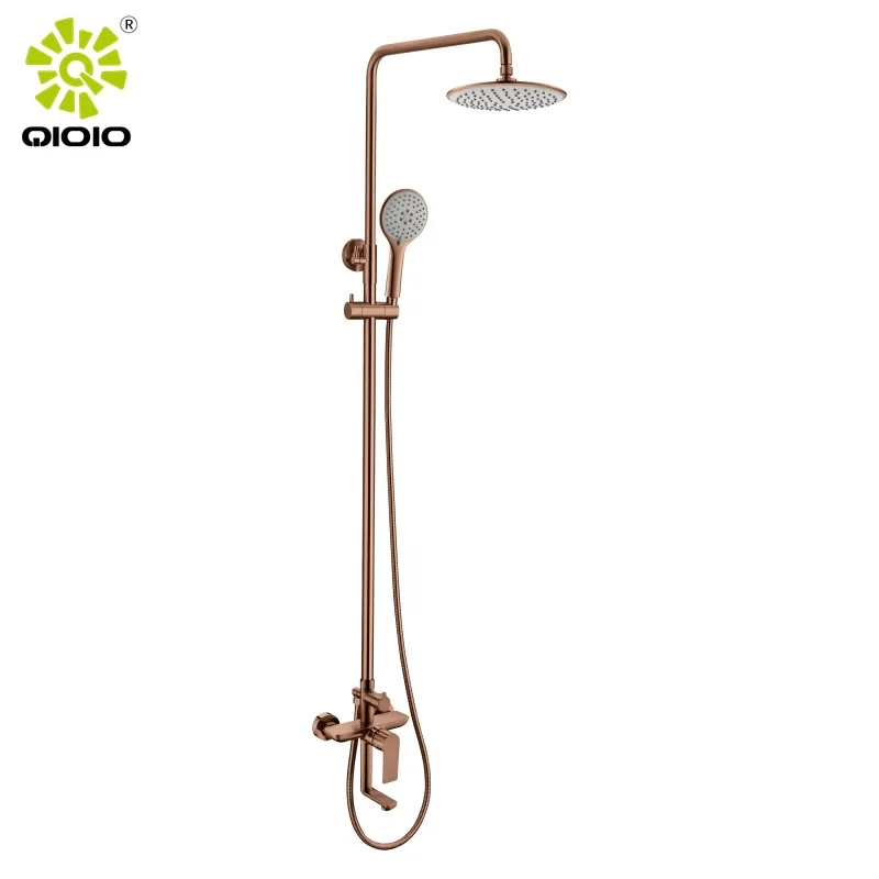 Casting Plate Series 304 Stainless Steel PVD Gun Grey Gunmetal 3-way Hot Cold Shower Faucet