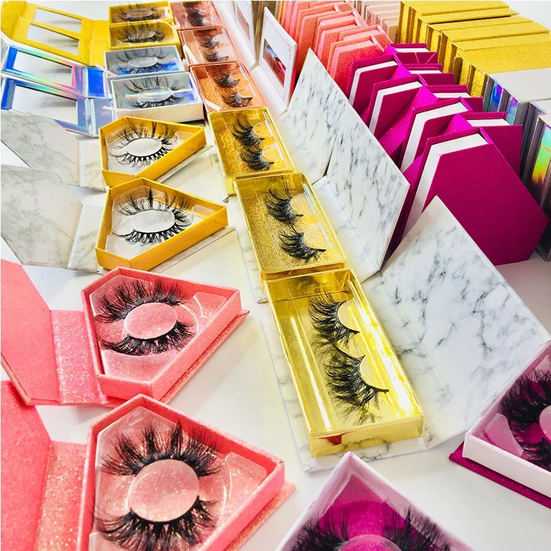 Qing Dao Wholesale High Quality False Eyelashes Artificial Mink Lashes Wholesale With Private Label Eyelash Make Up