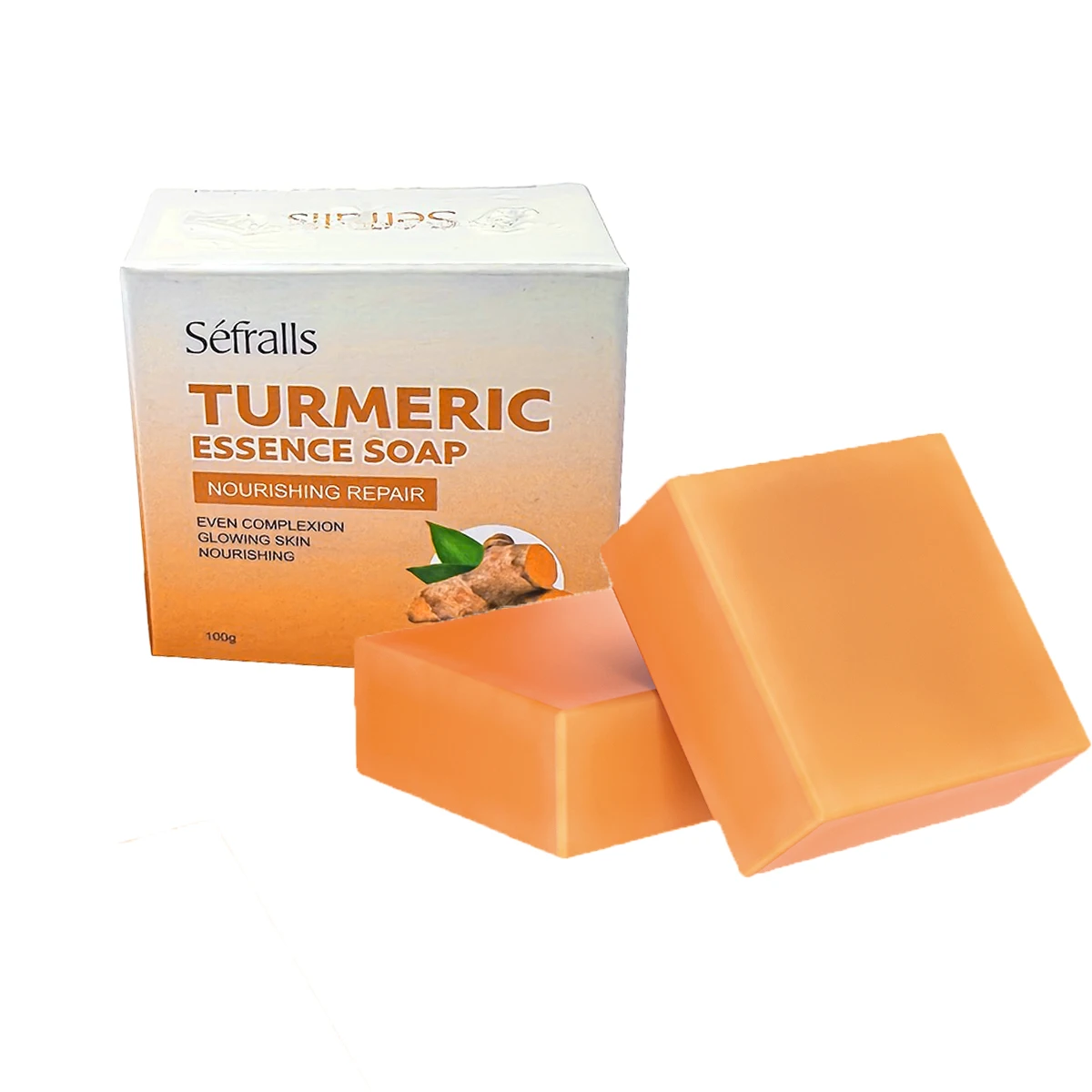 Handmade Natural Original Turmeric Skin Whitening Soap Bar C Solid Herbal Vitamin E Filled even Brighter Labeled Soaps