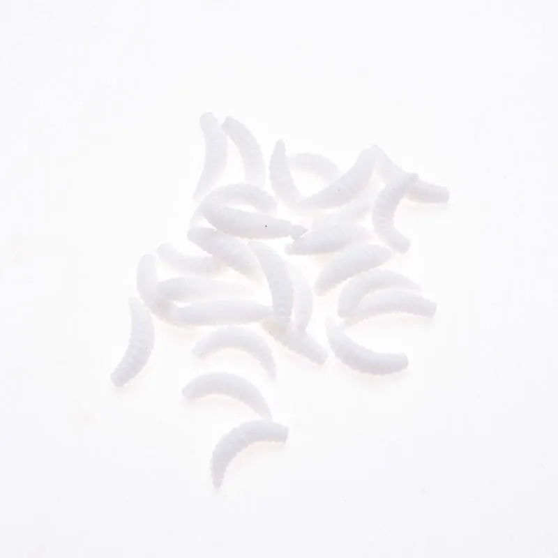 2cm Bread worm maggot cordyceps crucian carp bait lure bait softworm fishing worm lure soft plastic bait pike