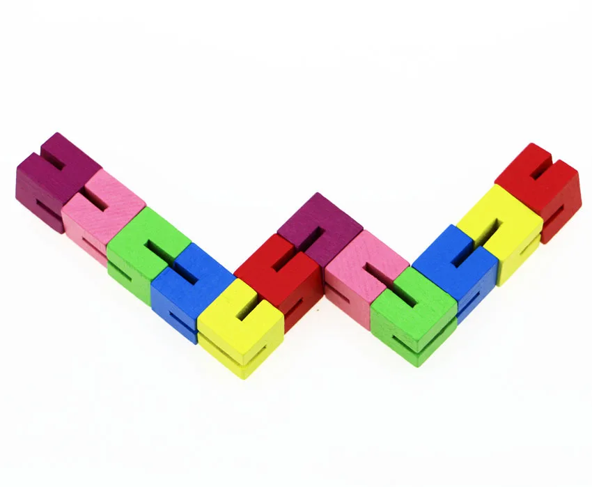 2022 New And Cheap Mini Small Cube String Wooden Building Blocks Kids Educational Toys Wooden Pattern Blocks