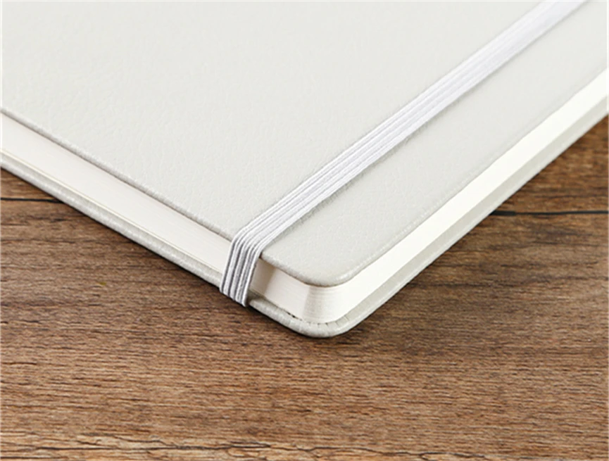 Business Stationery Note Book 500 Pages a3 a4 a5 Optional Full Color Cow Leather Cover Bookbinding with Silk Ribbons  Bookmarks