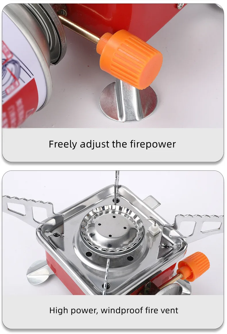 Camping Gas Stove Folding Design Portable Lightweight High Power Mini Gas Burner for Outdoor Backpacking Hiking