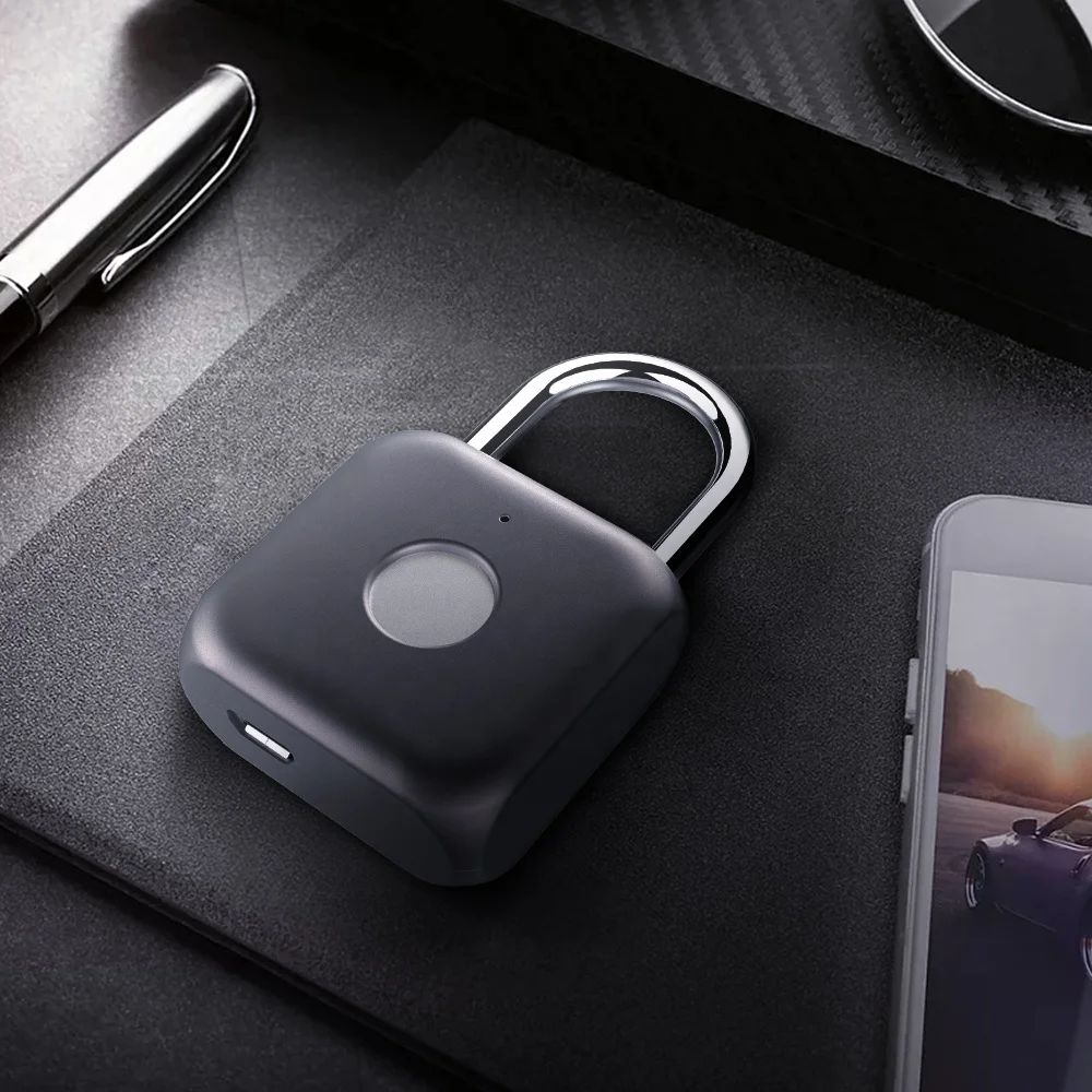 
USB Charging Smart Fingerprint Padlock For Cabinet or Luggage or Door 