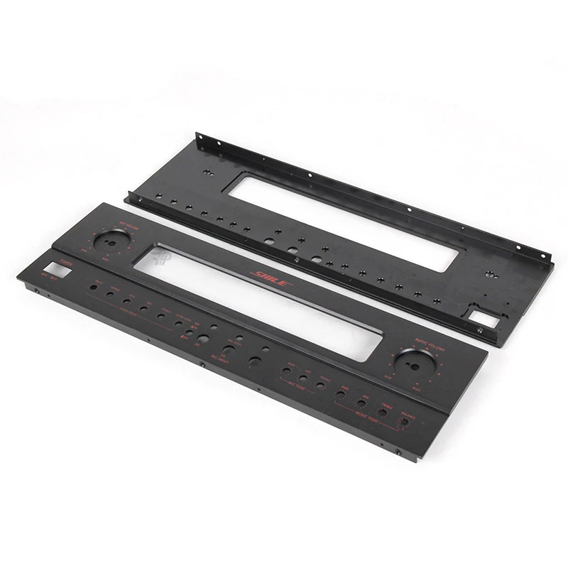 Custom Aluminum New Arrival Media Center Home Entertainment Equipment Plate Large Power Amplifier Front Panel