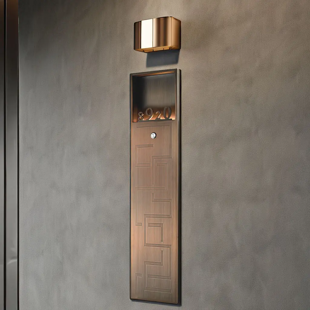 Smart Doorbell System DND Sign Electronic Hotel Digital Number Plates Stainless Steel Single Pole Switch hotel doorplate