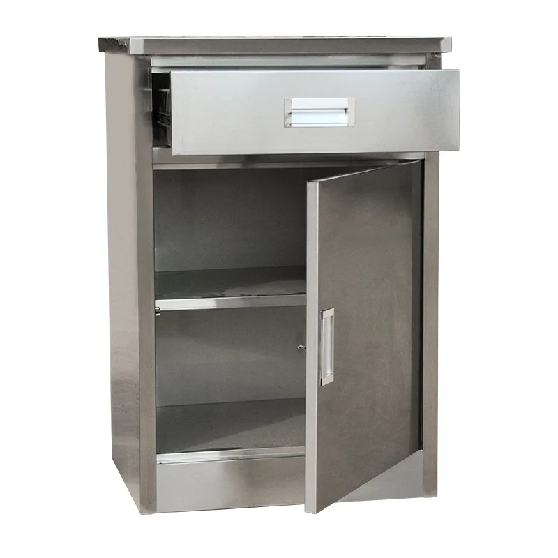 Stainless Steel Medical Bedside Cabinet Hospital Patient Lockable Cabinet