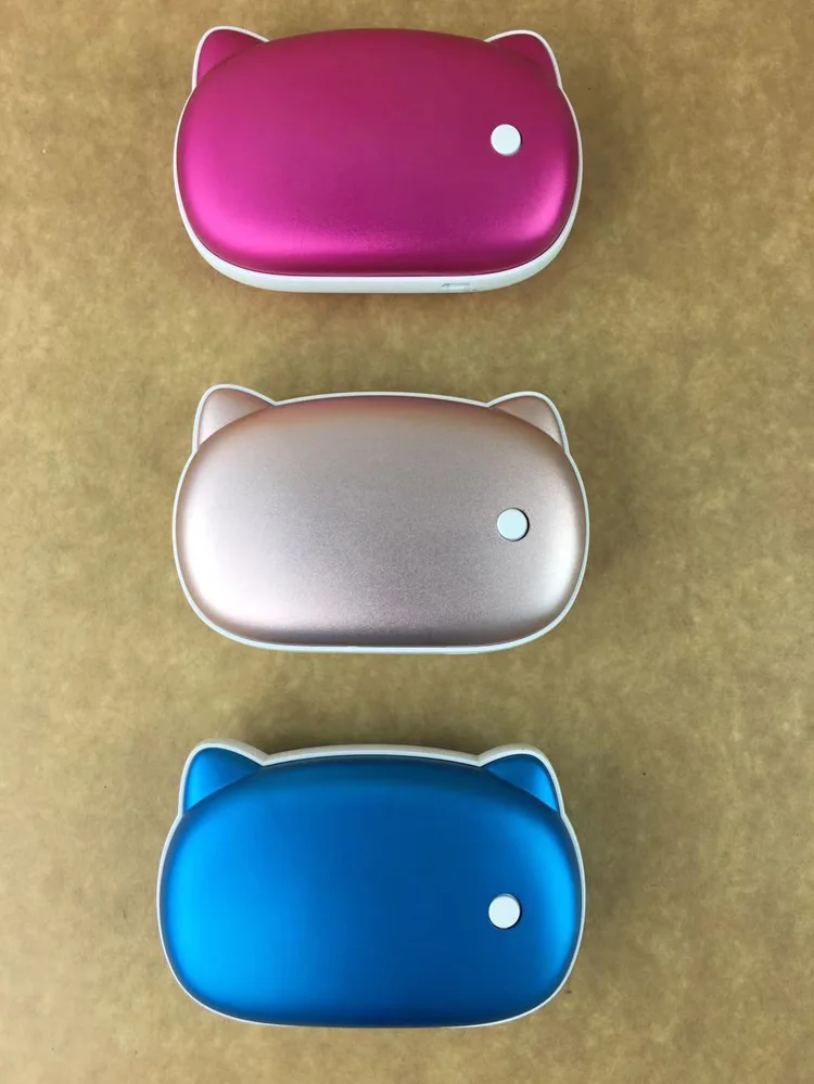 5000mAh Hand Warmer Power Bank Rechargeable Mini Powerbank Colorful Cute Portable Charger Power Bank