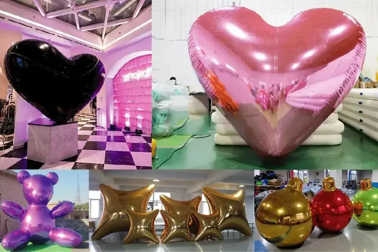 Outdoor Affordable Big Shiny Balls Inflatable Silver Smooth Shiny Ballse Balls for Event for sale