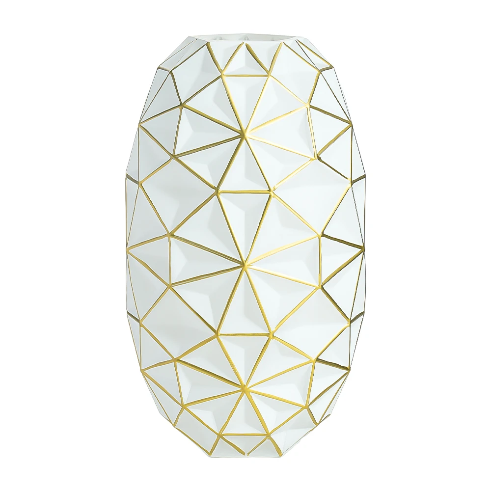 Huge Extra Large Small Tall Nordic White Glass Flower Vases For Home Decor Artistic Modern Style Outdoor Floor Fish