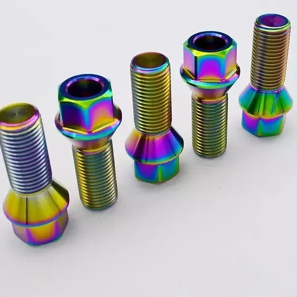 Titanium bolt M6 X 12mm Titanium Screws For Shimano XT/XTR Oil Brake Screw,Oiling Hole Colored Ti Bolts For Mountain Bike