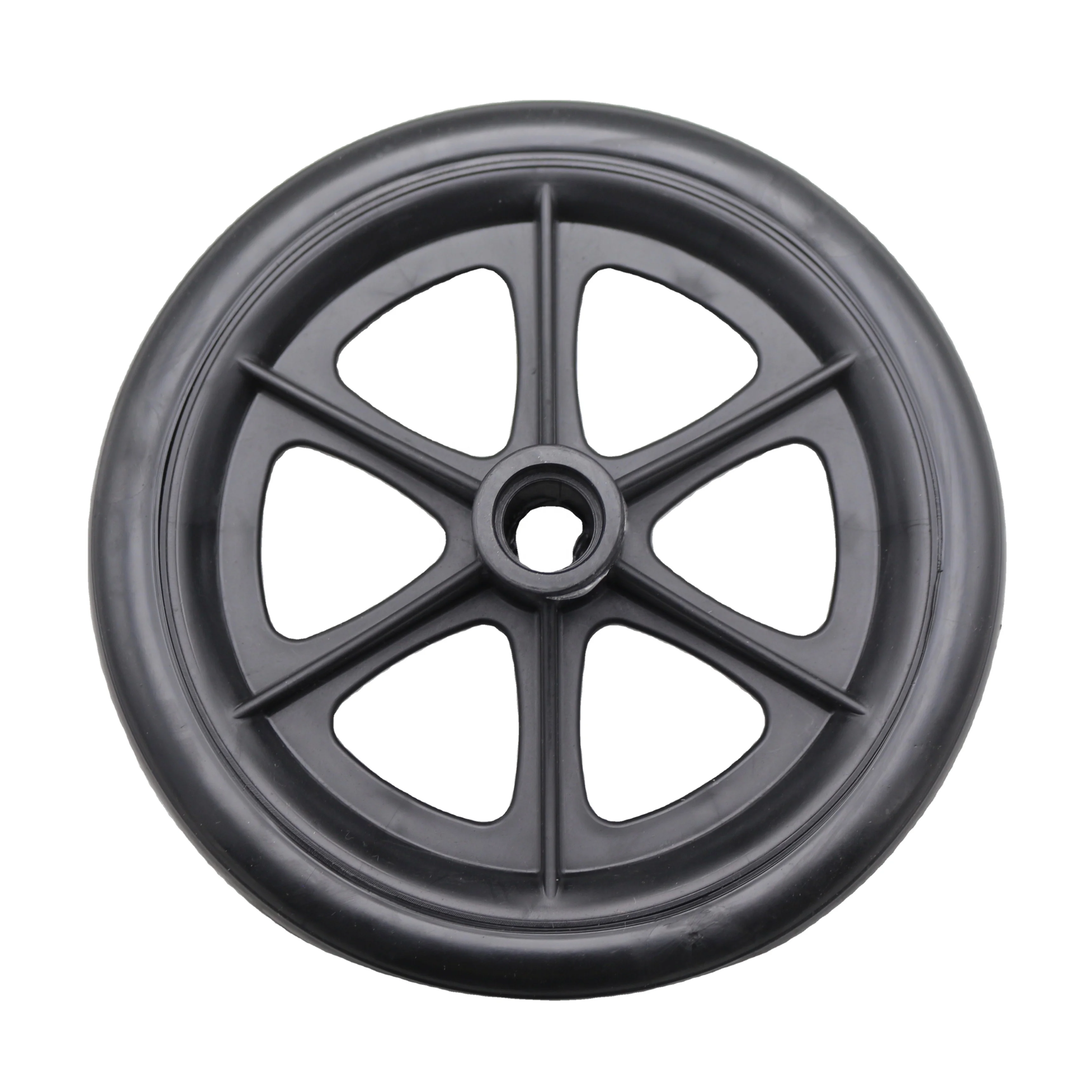 SS Wheelchair Front Caster Wheels 190 x 23 mm 7-1/2 inch Anti-abrasion soft roll