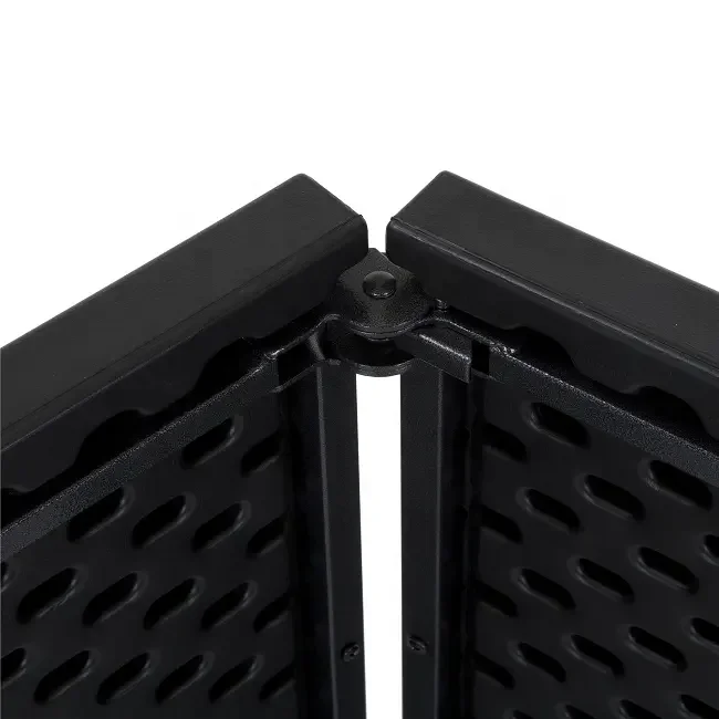 180cm Black Color HDPE Rectangular Center Foldable Party Plastic Folding Tables Wholesale