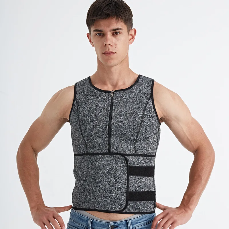 Manufacturers directly for men sports body shapewear neoprene rubber waistband stomach and back heart burst